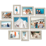 Perfect Gift of 10 and 7 Piece's of Muliple Colors Gallery Wall Picture Frame Set with Shatter-Resistant Glass