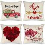 Valentines Day Pillow Covers 18X18 Inch Set Of 4