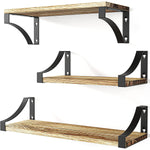 Floating Shelves Wall Mounted Set Of 3