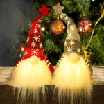 Lighted Christmas Gnome Handmade Plush Scandinavian Swedish Tomte
