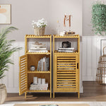 Bamboo Cabinet With Single Door And Shelf