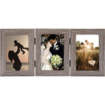 Trifold Hinged Photo Frame With 3 Openings