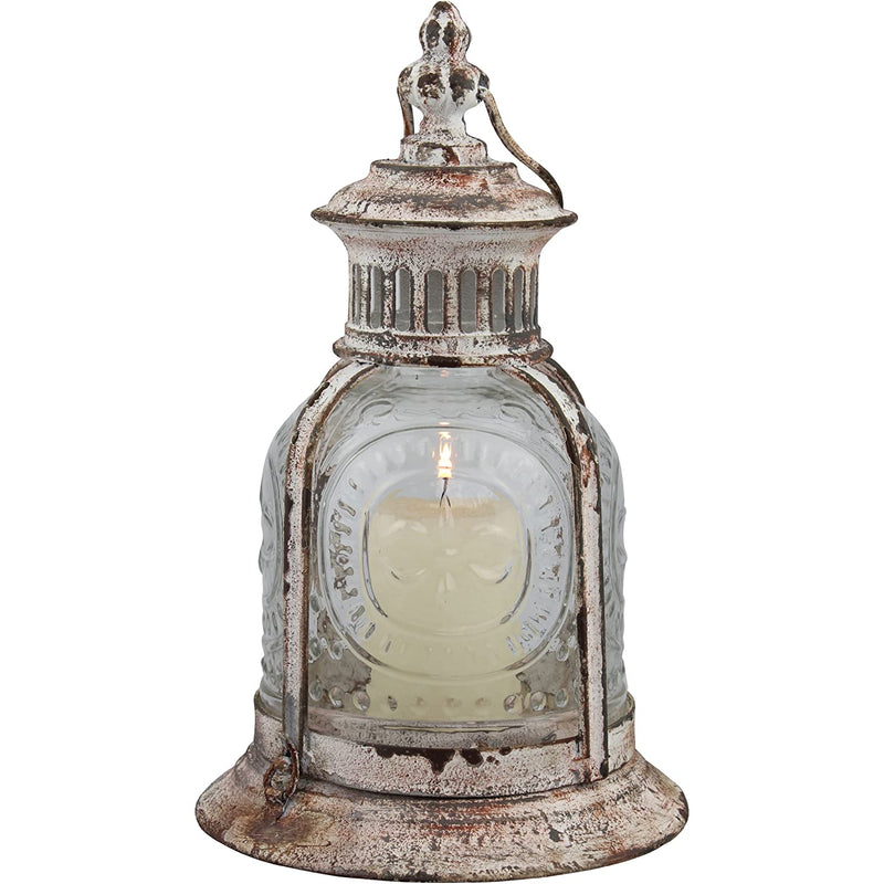 Antique Metal Votive Candle Lantern With Handle