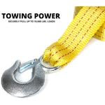 51005A Heavy Duty Tow Strap For Car Trucks With Hooks And 10 000 Pound Capacity
