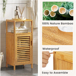 Bamboo Cabinet With Single Door And Shelf