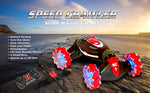 Contixo SC1 All Terrain Speed Crawler RC Stunt Car, 4WD 2.4GHz Remote Control Car Gesture Sensor Toy Cars, Double Sided Rotating Off-Road Vehicle 360° Flip with Lights Music, Kids Toy Cars, Red
