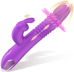 Thrusting Beaded Rabbit Vibrator – 9.9" G-Spot & Clitoral Stimulator Dildo Toy