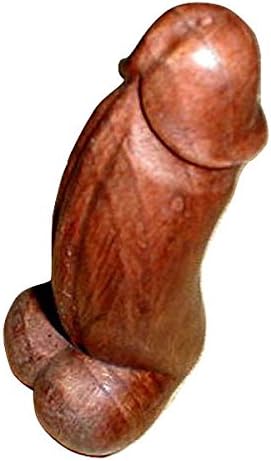 Wooden 8-Inch Brown Dildo, Smooth, Durable, and Eco-Friendly Adult Toy