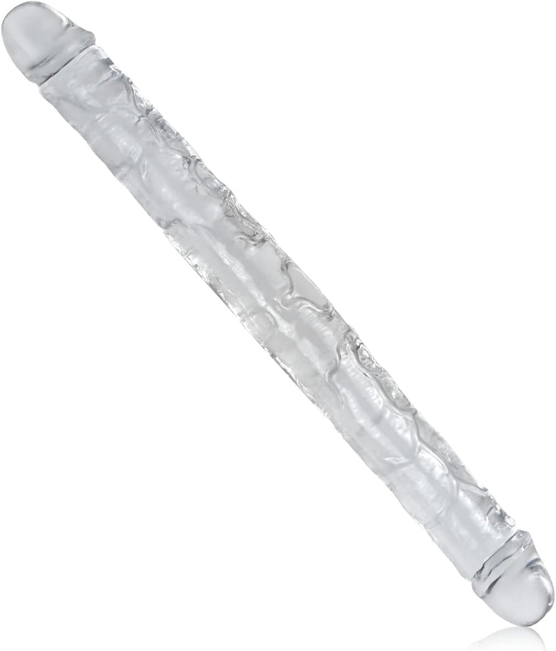 12'' Transparent Double-Ended Dildo – Flexible, Realistic & Versatile for All