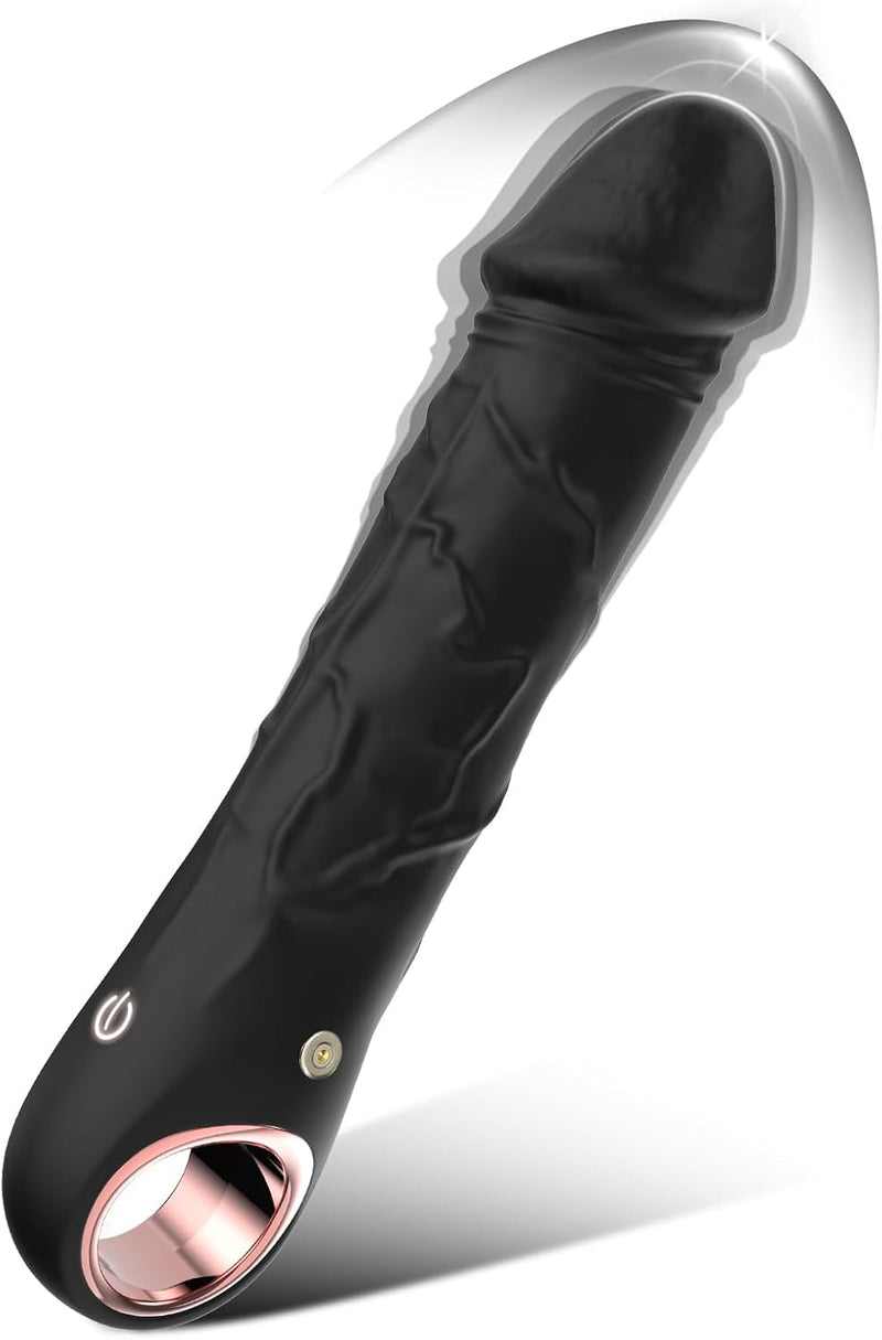Rechargeable G-Spot Vibrator – Realistic Silicone Dildo with 10 Vibration Modes