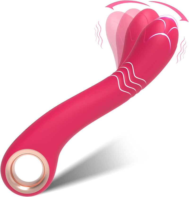 5 Wiggling & 10 Vibration Modes G-Spot Vibrator for Women, Waterproof Silicone