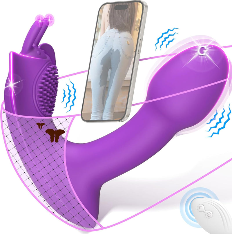 APP-Controlled Wearable Vibrator – Remote Dildo for G-Spot & Panty Play Couples Toy
