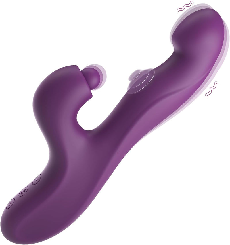 Clitoral Thumping Rabbit Vibrator for Women, G-Spot & Clit Stimulation, 3x5x10 Modes