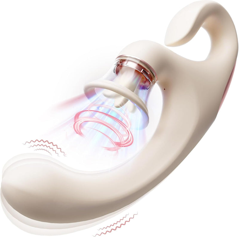 Bendable Clit Sucking Vibrator – 8 Vibration & 3 Suction Modes, Waterproof Silicone