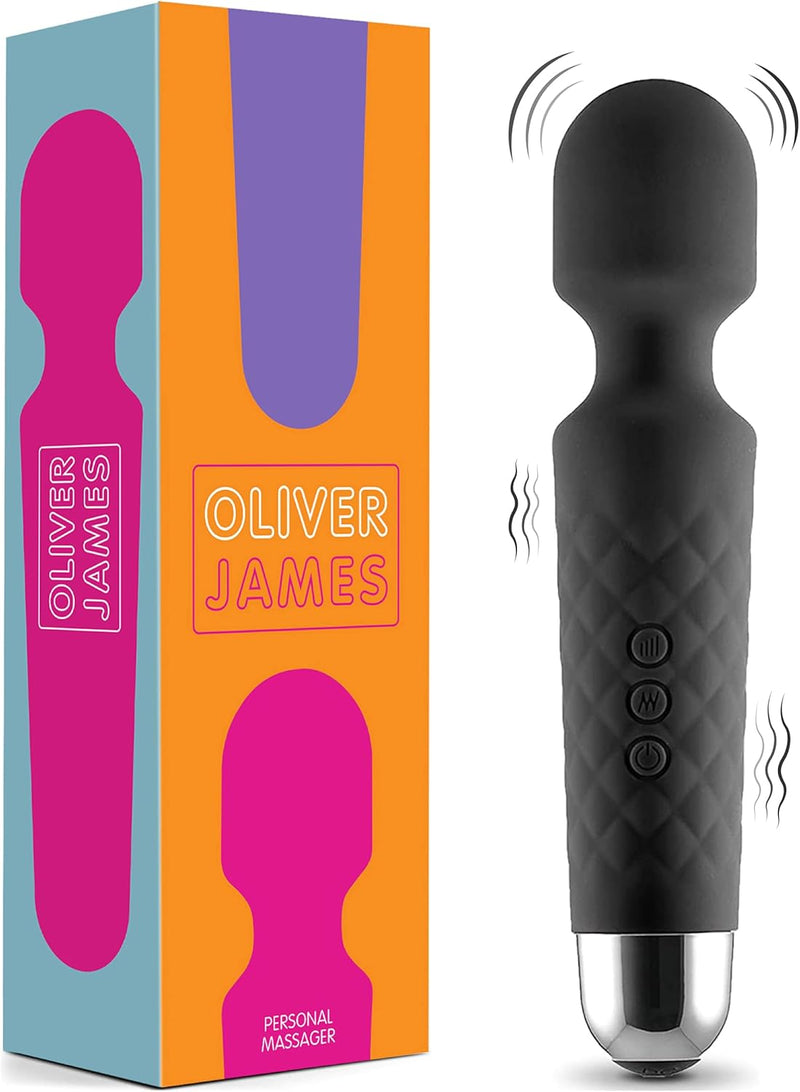 Compact Vibrating Wand – 20 Patterns & 8 Speeds for Clitoral & Full-Body Pleasure