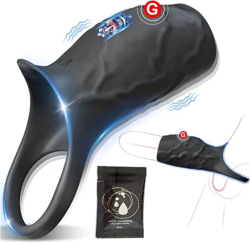 Vibrating Penis Sleeve & Cock Ring for Couples – Erection Enhancer & Stimulation