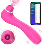 Clitoral Licking & Sucking Vibrator, APP-Controlled with 9 Vibration & Modes