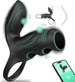 Vibrating Penis Sleeve with Clitoral & G-Spot Stimulator – APP-Controlled Couples Toy