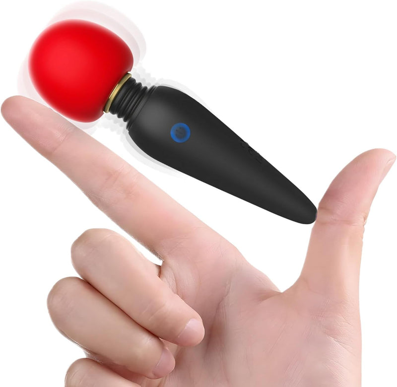 Compact Bullet Vibrator - Waterproof Mini Massager with 10 Modes & 8 Speeds (Red)
