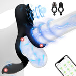 Vibrating Cock Ring for Couples, 9 Modes, APP Control, Clitoral & Perineum Stimulator