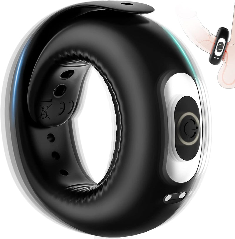 Adjustable Vibrating Penis Ring, 10 Modes, Rechargeable Silicone Sex Toy for Men        4o mini