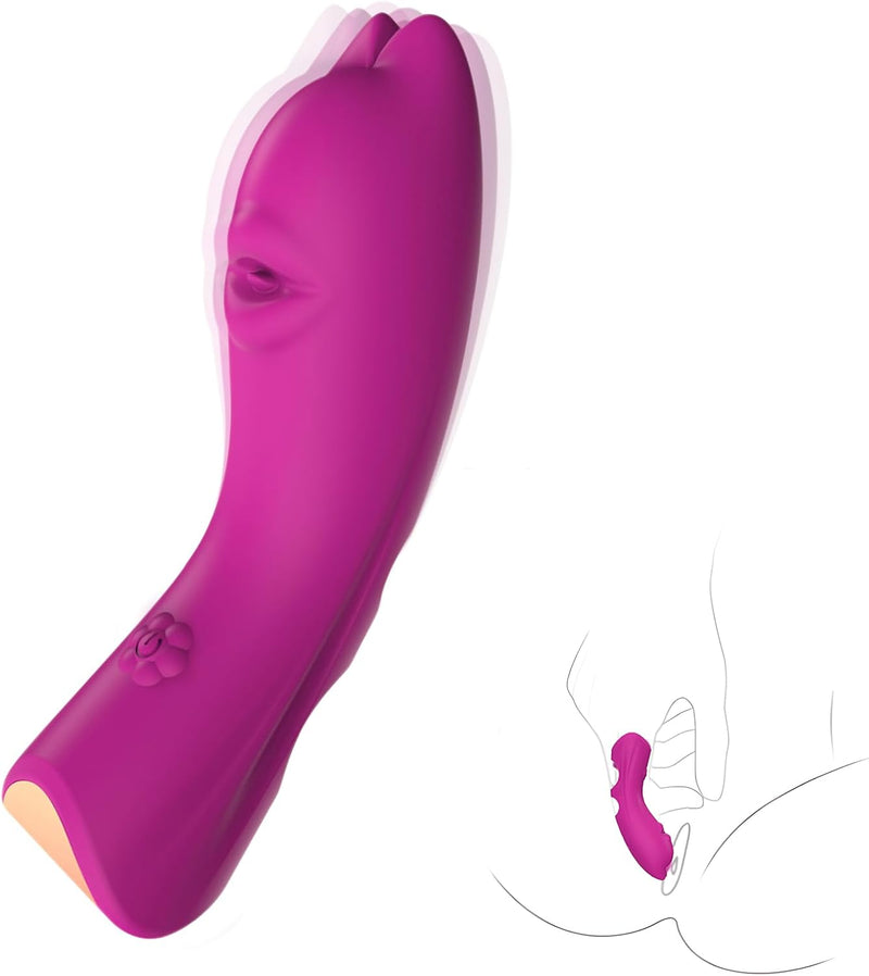 Finger Vibrator for Women – 10 Mode Mini Massager for Clitoral, G-Spot & Nipple Play