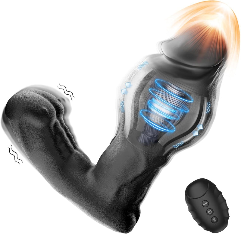Remote-Control Inflatable Prostate Massager – 3 Expansion & 10 Vibration Modes