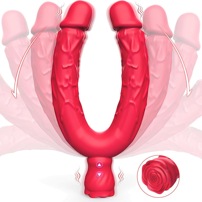 Double-Ended G-Spot Vibrator 10 Modes, Strapless Dildo for Couples & BlessMyBucket Double-Ended G-Spot Vibrator 10 Modes, Strapless Dildo for Couples & BlessMyBucket