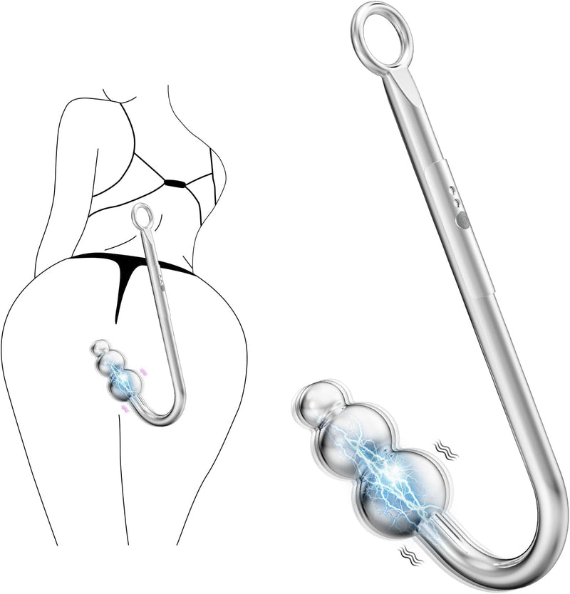 Metal Anal Hook with Vibrating Plug – 9-Mode Anal Trainer & G-Spot Stimulator