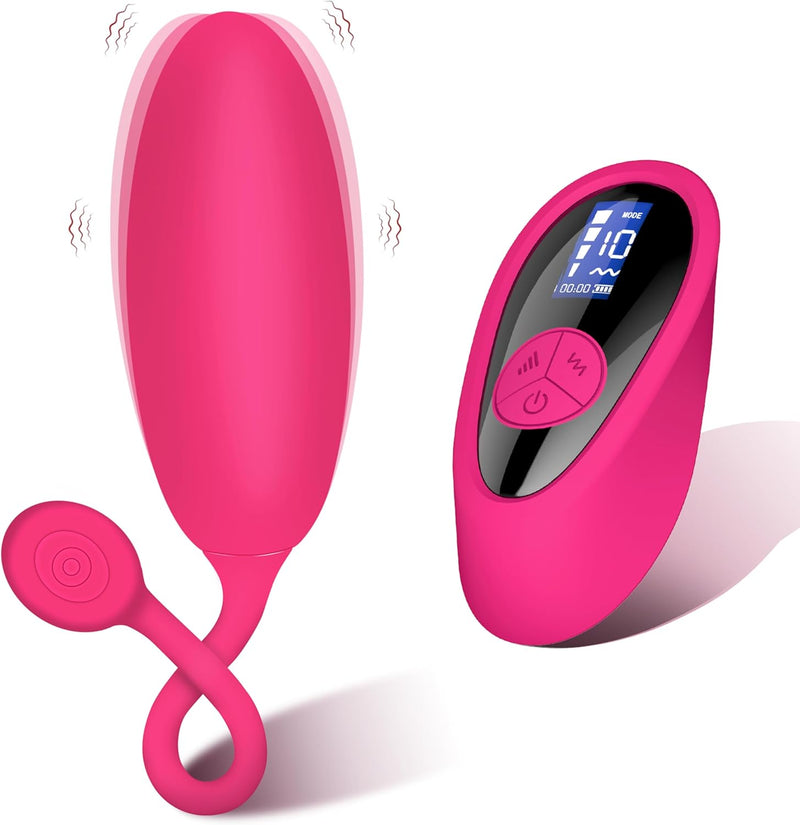 Clitoral & G-Spot Vibrator with Remote Control, 10 Modes, LCD Display for Couples