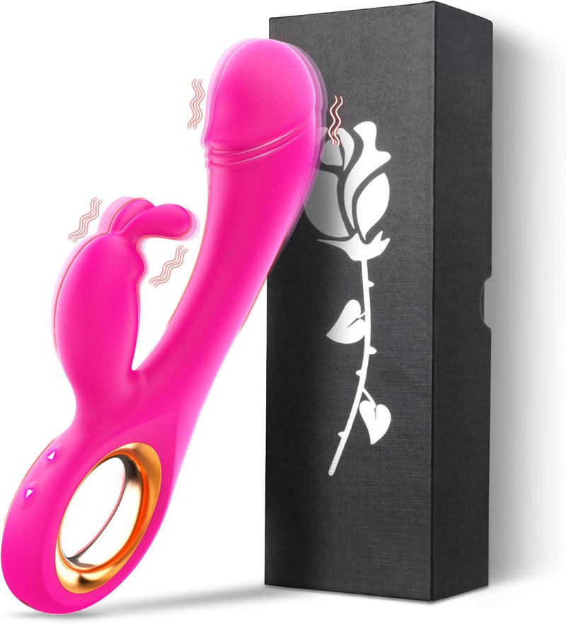 Rabbit Vibrator for Women – G-Spot, Clitoral & Anal Stimulator with 7 Modes (Pink)