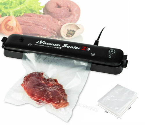 LP-11S Vacuum Sealer Machine Food Preservation Storage Saver Automatic With Seal Bag 90W Color Black