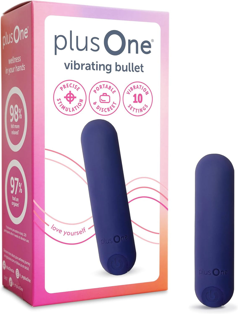 Rechargeable Mini Bullet Vibrator – Waterproof, Body-Safe Silicone, 10 Vibration Modes