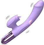 G-Spot Rabbit Vibrator – Heated, 10 Licking & Vibration Modes, Rechargeable Dildo