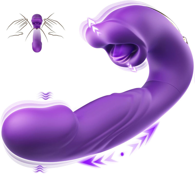 G-Spot Thrusting Vibrator with 7 Modes, Clitoral & Anal Stimulation Toy for Women