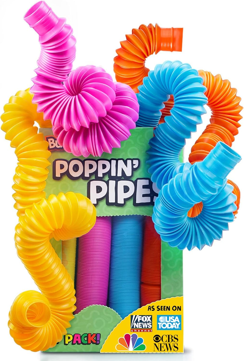Easter Basket Sensory Pop Tubes – Creative Toddler Toy for Ages 3+ (4-Pack)
