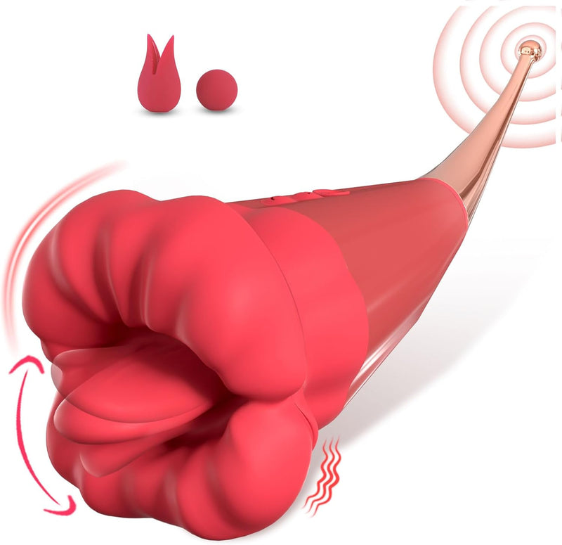 2-in-1 Clitoral & G-Spot Vibrator – High-Frequency Licking & 10 Vibration Modes