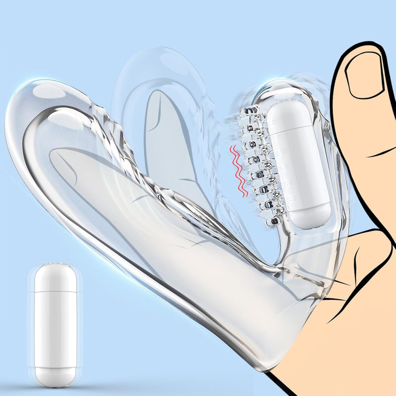 Dual-Stimulation Finger Vibrator – Soft, Reusable, Detachable Bullet for Clitoral & G-Spot