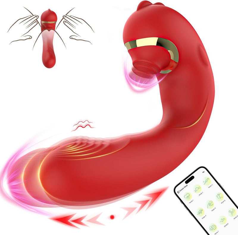 3-in-1 Thrusting Vibrator – APP-Controlled G-Spot & Clitoral Stimulator for Women