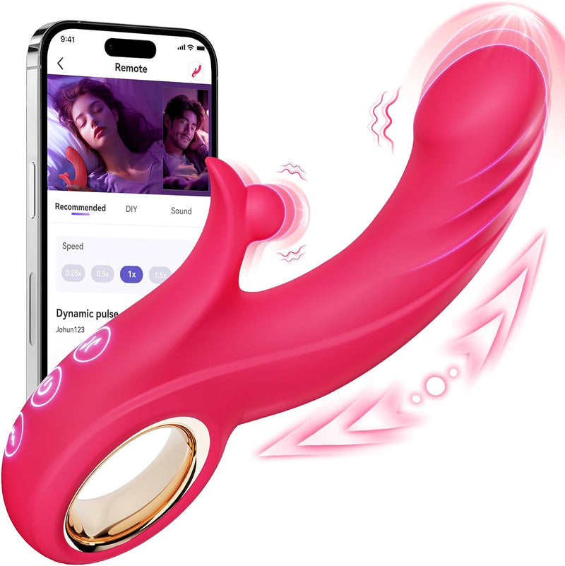 Thrusting Rabbit Vibrator for Women - 10 Vibration & 7 Thrust Modes, Heating