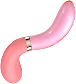 Illuminated Glass Dildo & Silicone Vibrator Wand with 10 Modes for G-Spot & Clitoral