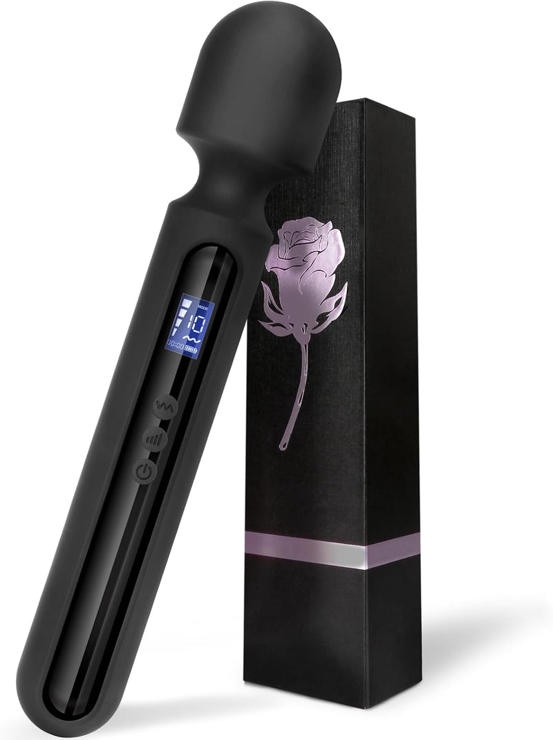 12" Powerful Wand Massager – 10 Modes & 4 Speeds for Clitoral & G-Spot Pleasure