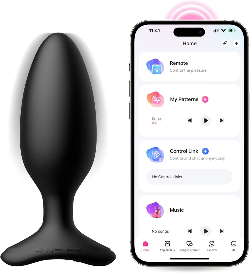 Vibrating Butt Plug 1.75", Silicone Anal Vibrator with Remote, Rechargeable