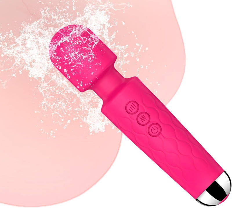 Powerful Wand Vibrator with 8 Speeds & 20 Modes, Waterproof & Quiet for Clitoral & G-Spot Stimulation