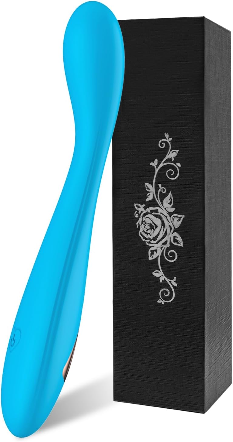 Rechargeable G-Spot & Clitoral Vibrator – 10 Modes, Waterproof Massager (Blue)