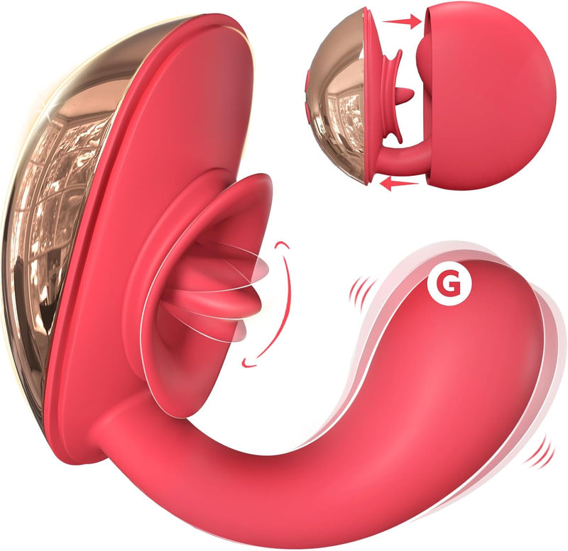 G Spot & Clitoral Vibrator with 10 Licking Modes – Flexible Rabbit Sex Toy
