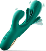 3-in-1 G-Spot Rabbit Vibrator – 14 Vibration & 7 Tongue-Licking Modes, Emerald