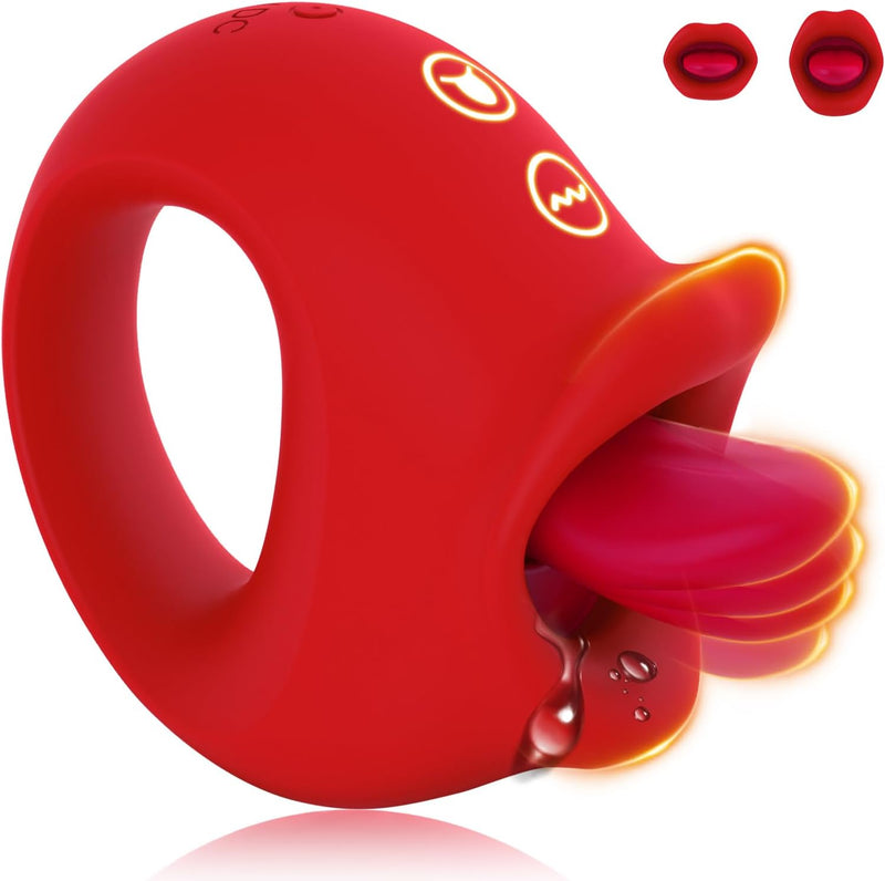 2-in-1 Clitoral & G-Spot Vibrator – 10 Licking, Biting & Vibration Modes