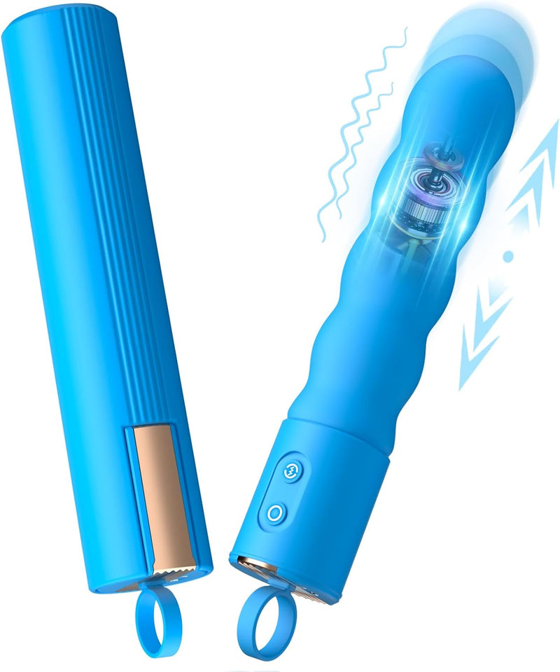 Compact Thrusting G-Spot Vibrator – 10 Vibration & 7 Thrusting Modes, Silent & Travel-Friendly