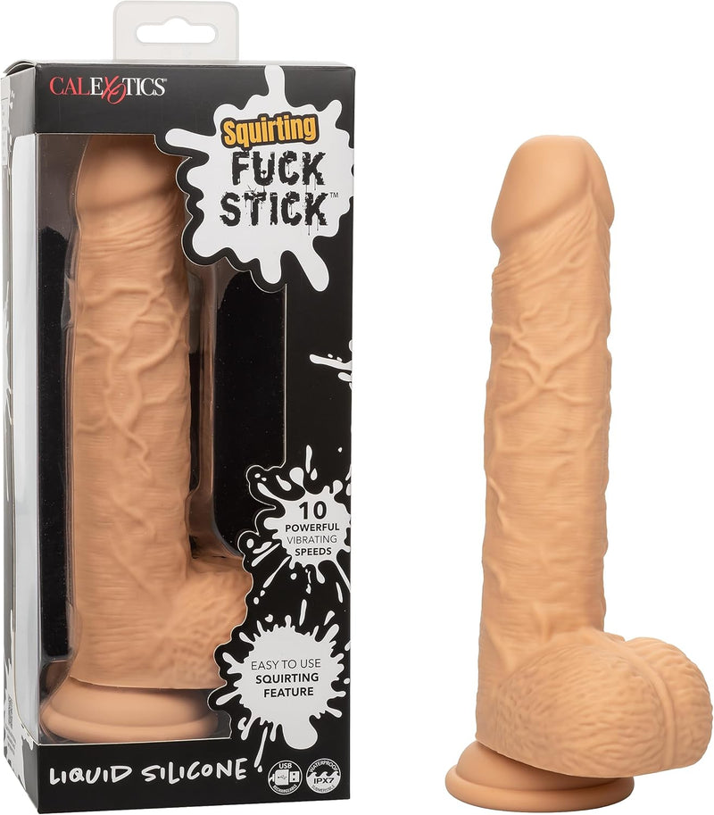 Squirting Vibrating Dildo with Suction Cup – Ivory, Realistic Design for Pleasure